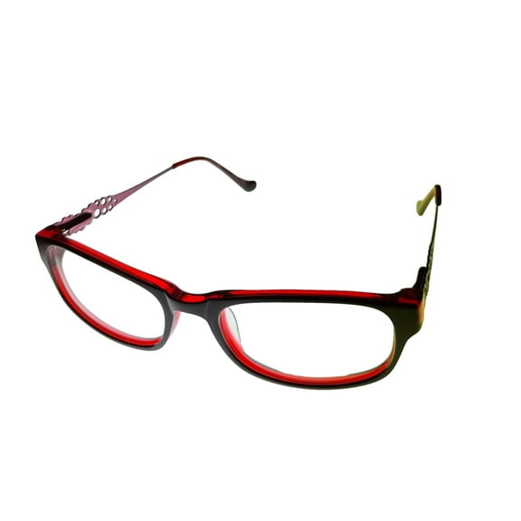 Cosmopolitan Womens Purple Rectangle Plastic Eyewear Frame Chameleon 52mm