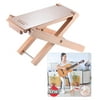 ammoonFoldable Wooden Guitar Foot Rest Stool Pedal 4-Level Adjustable Height Beech Wood Material