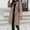Gray, variant on Women's Casual Fall Winter Top Lapel Solid Color Long Sleeve Trench Jacket Button Coat Windbreaker Coat