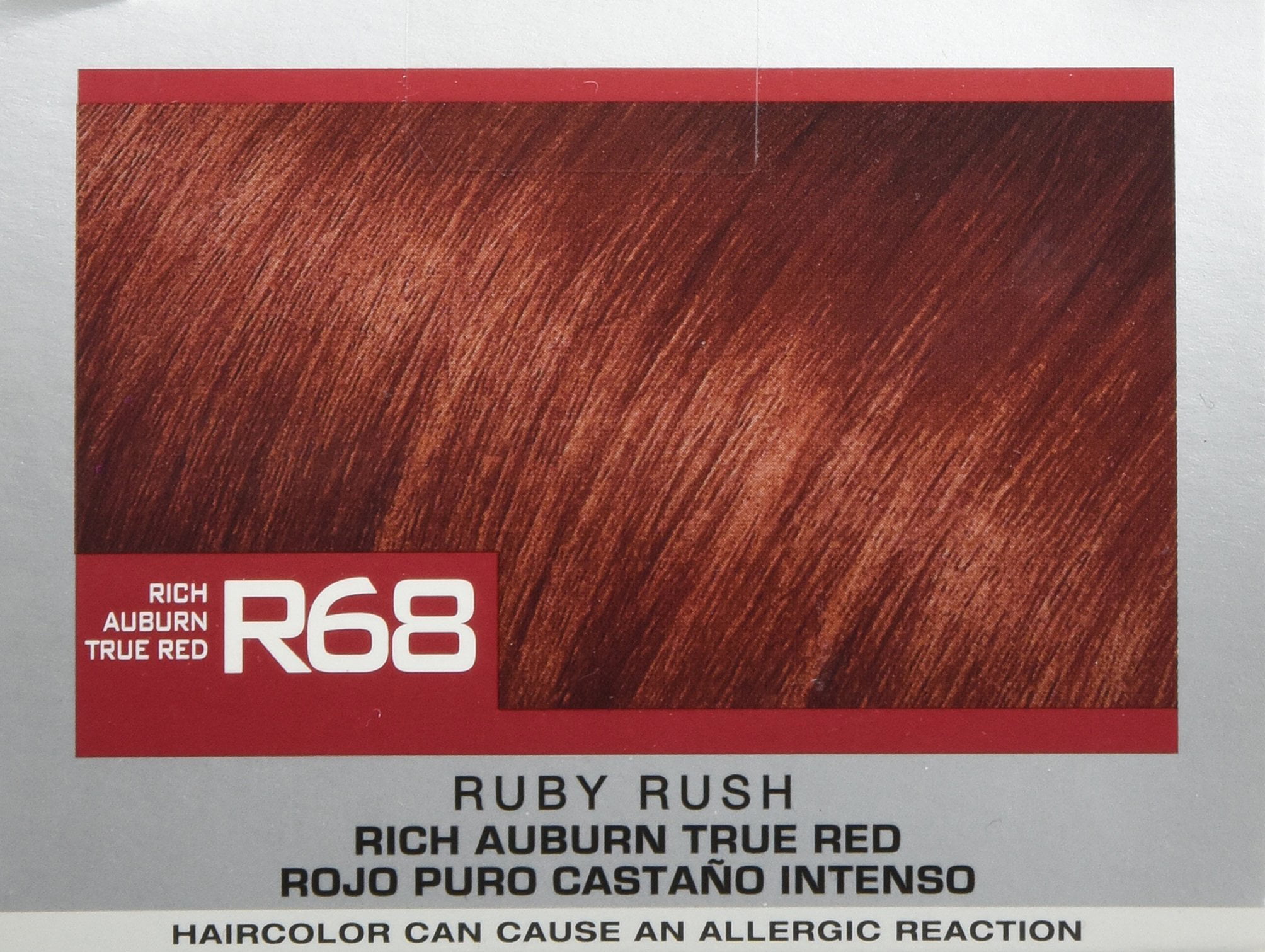 L'Oreal Paris Feria Multi-Faceted Shimmering Permanent Hair Color, R68 Ruby Rush (Rich Auburn True Red), Pack of 1 - wide 9