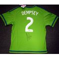 thumbnail image 2 of Seattle Sounders Clint Dempsey Autographed Green Adidas Jersey Size XL PSA/DNA ITP 89896, 2 of 2