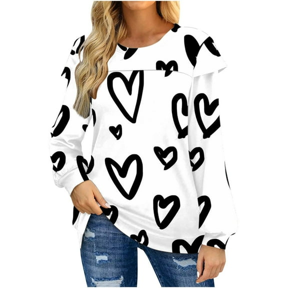 Long Sleeve Shirts for Women Crewneck Casual T Shirts Tops Blouse Loose Comfy Pullover Tunic Tee Tops Fashion Clothes