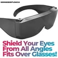thumbnail image 2 of GRINDERPUNCH Cover-Ups Black Fit Over Sunglasses - Wrap Around Sunglasses - People Who Wear Prescription Glasses in the Sun, 2 of 5