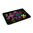 thumbnail image 2 of Daiia Mardi Gras with Flamingo Front Door Mat, Heavy Duty Durable Welcome Mat for Outdoor Indoor, Dirt Trapper Waterproof Super Absorbent Door Mat, 16" x 24", 2 of 9