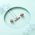 thumbnail image 3 of Personalize Dumbbell Cremation Urn Necklace for Ashes for Men Memorial Ashes Holder Keepsake Pendant Stainless Steel Mens Ashes Keepsake Memorial Jewelry, 3 of 4