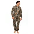 thumbnail image 2 of Men One Piece Non Footed Printed Pajamas, Adult Sleepwear with Hood Unisex Playsuit, 2 of 6