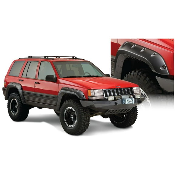Bushwacker 93-98 Jeep Grand Cherokee Cutout Style Flares 4pc - Black