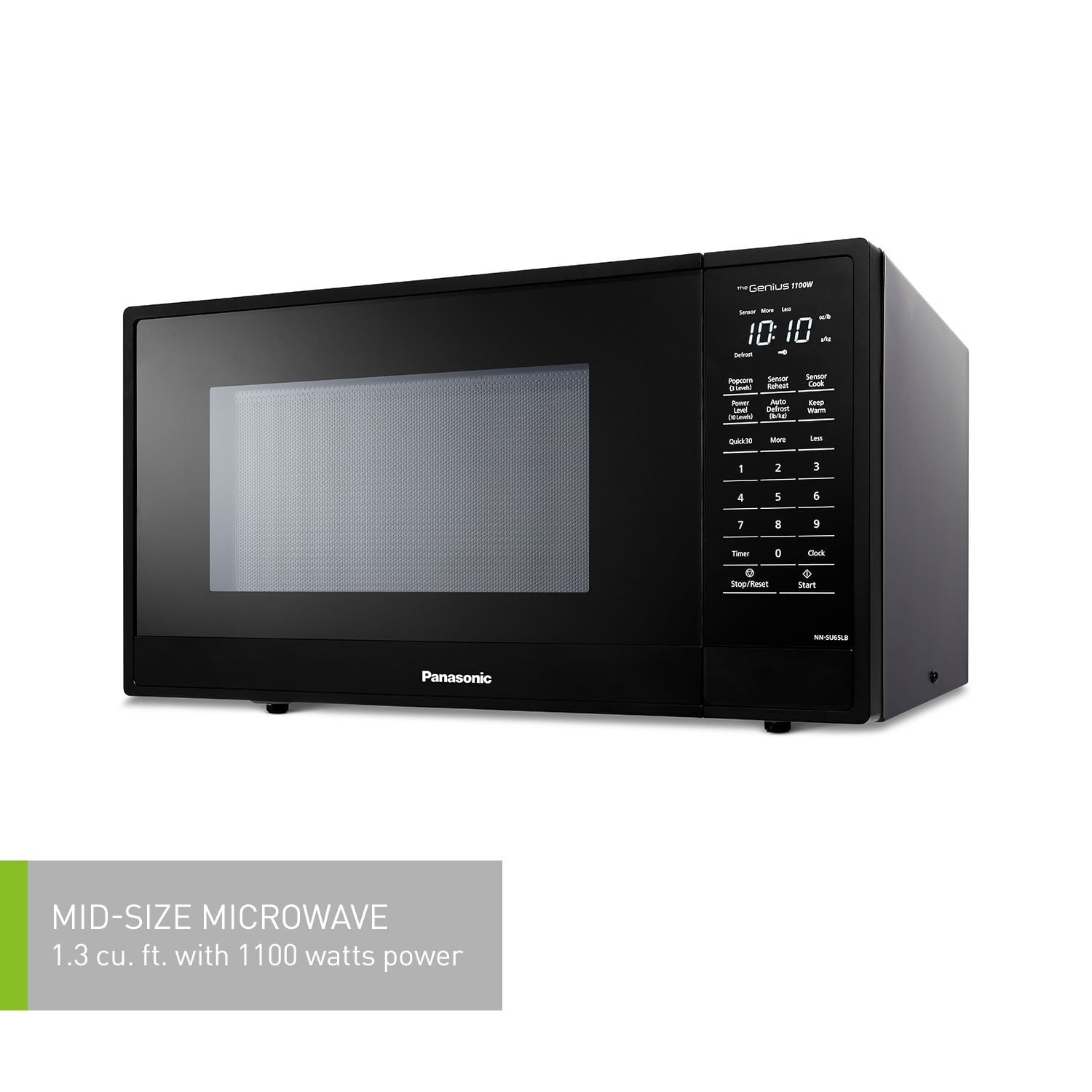 Panasonic NNSU65LB Mid-Size Genius 1.3 cft. Microwave Oven, Black