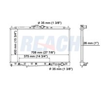 REACH 41-1316 Radiator for 96-92 Mitsubishi Diamante, Automotive Radiator Replacement Part