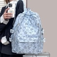 thumbnail image 6 of Floral School Backpack, Aesthetic Bag with Multi-pocket, Durable School Bookbag for College Travel, Style 7, 6 of 9