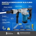 thumbnail image 4 of Martillo Demoledor Industrial 3/4 1400W DongCheng azul Estándar, 4 of 10