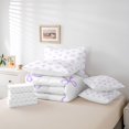 thumbnail image 6 of Feelyou Dreamy Purple Bow Twin Bedding Sets 7pcs, Bowknot Butterfly Bedding Comforter Set, 6 of 8