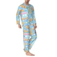 thumbnail image 2 of Balery Icecream Truck Pattern Pajama Sets for Men Long Sleeve 2 Piece Sleepwear Loungewear Sets Soft PJ's with Pockets Long Sleeve Comfy Pj Sets-Medium, 2 of 7