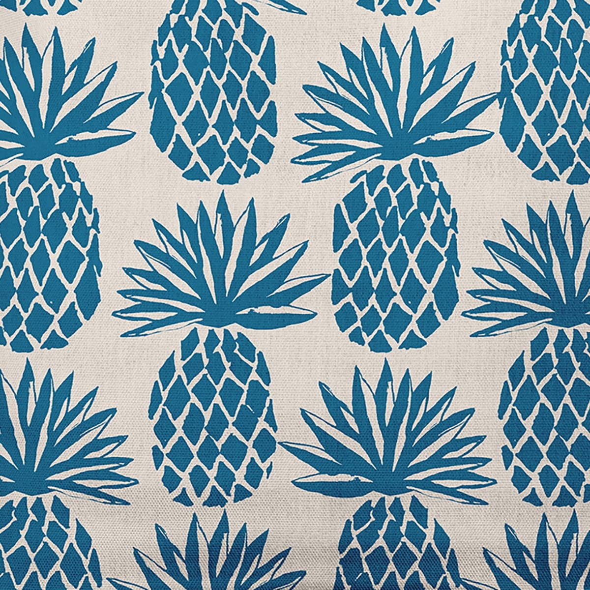 Simply Daisy 14" x 20" Pineapple Stripes Indoor/Outdoor Polyester Throw Pillow, Indigo Blue