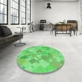 thumbnail image 4 of Ahgly Company Machine Washable Indoor Rectangle Transitional Neon Green Area Rugs, 8' x 12', 4 of 7