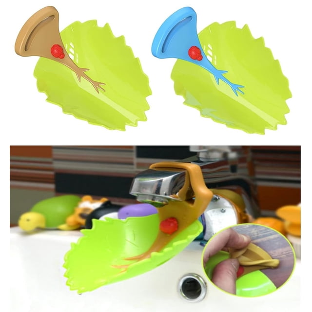 Paquete de 2 cubiertas para grifo, extensor de grifo para niños pequeños, extensor de grifo de seguridad para niños, lavado de manos, ayudante de lavado de manos para bebés, fregadero de bañ