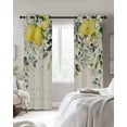 thumbnail image 2 of Blackout Curtains for Bedroom, Summer Lemon Room Darkening Window Drapes for Living Room, Spring Eucalyptus Leaves Botanical Vintage Thermal Insulated Grommet Curtains, 27.5x39 inch, 2 Panels, 2 of 9