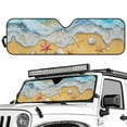 thumbnail image 2 of HUIAOCNG Beach Windshield Sun Shade for 2018-2025 Jeep Wrangler JL JLU & 2020-2025 Jeep Gladiator 310T Polyester Covered Foldable Front Sunshade, Blocks UV Rays and Heat, Outdoor Camping, 2 of 6