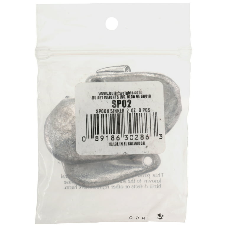 Bullet Weights® PBSPN2 Lead Spin Sinker Sizes 2 oz Fishing Weights 