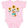thumbnail image 3 of Inktastic Reading Book Lover Sunflower Fox Boys or Girls Baby Bodysuit, 3 of 5