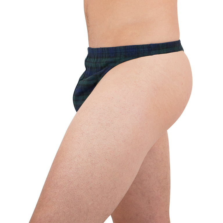 INTIMO Plaid Flannel Thong Underwear 