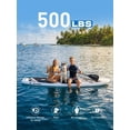 thumbnail image 3 of SOLAVERO 11' × 33" Inflatable Stand Up Paddle Board for 2 Person, Ultra-Light SUP Board with Accessories for Adults & Youth of All Skill Levels, 3 of 8