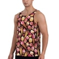 thumbnail image 2 of Logiee Ice Cream Cake Print Men's Workout Tank Top,Quick Dry Workout Tank Top,Gym Muscle Tee,Fitness Bodybuilding Sleeveless T Shirt-XX-Large, 2 of 7