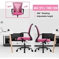 thumbnail image 4 of BestOffice Office Chair Ergonomic Mesh, Lumbar Support Armrest Mid Back Rolling Swivel Adjustable, Pink, 4 of 6