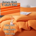 thumbnail image 3 of MorroMorn Comforter Set Queen Size, 4 Pieces All Season Bedding Comforters Sets, Soft Bed Set with 1 Down Alternative Duvet Insert 90×90 Inches, 2 Pillow Cases & 1 Fitted Sheet (Queen, Orange), 3 of 6