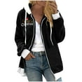 thumbnail image 2 of LOVZFMLL Vestes pour Femmes Noël Mode Chandail à Capuche à Manches Longues Col en V avec Fermeture Éclair, 2 of 4