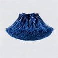 thumbnail image 2 of Miluxas Girl's Elastic Waist Petticoat Puffy Tutu Tulle Skirt Princess Ballet Dance Pettiskirts Underskirt Navy 3-4 Years, 2 of 5