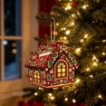 thumbnail image 4 of DIY Christmas Candy House Ornaments Gingerbread House Kit Tabletop Decor Holiday Art Craft Gift for Adults, 4 of 9