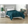 thumbnail image 3 of Mainstays Solid Microfiber Ruched Comforter in a Bag, Twin ,Twin XL, Teal, 3 of 7