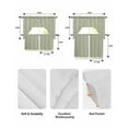 thumbnail image 6 of Sage Green Boho Kitchen Curtains Sets 24 Inch Length with Valance, Bohemian Geometric Stripes Tribe Farm Swag Valances and Tiers Curtain Set Drapes Swag Curtains for Living Room, Bathroom, Bedroom, 6 of 6