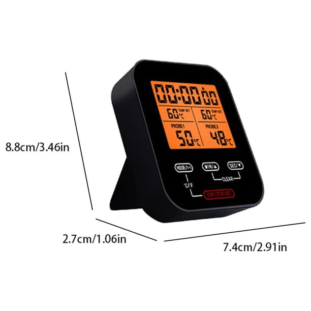 Thermomètre Cuisine, Thermomètre Numérique Digital Avec Sonde Longue Lecture Instantane Thermometre Cuisson Thermometre Viande Pour Nouriture Viande Huile Lait Vin Bbq Et Eau C 92390883