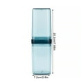 thumbnail image 2 of Worallymy Juego de vasos para cepillos de dientes de viaje portátil para pareja taza de enjuague bucal caja de almacenamiento para lavado y cepillado azul Worallymy JD735804421, 2 of 7