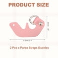 thumbnail image 2 of Uxcell 2 Pack Purse Straps Buckle Replacement, Punch-Free Leather Strap Crossbody Handbag Shoulder Strap Conversion Kit for Mini Pouch, DIY Handcrafted Bag Accessories, Rose, 2 of 6