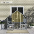 thumbnail image 6 of PawHut Large Catio Outdoor Cat Enclosure, Wooden Cat House for Multiple Cats, with Waterproof Cover, 2 Condos, 4 Platforms, Bridge, Doors, Gray, 6 of 9