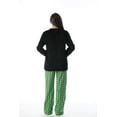 thumbnail image 2 of Just Love Plush Pajama Sets for Women (Black - Christmas Tree Dot, Small), 2 of 2