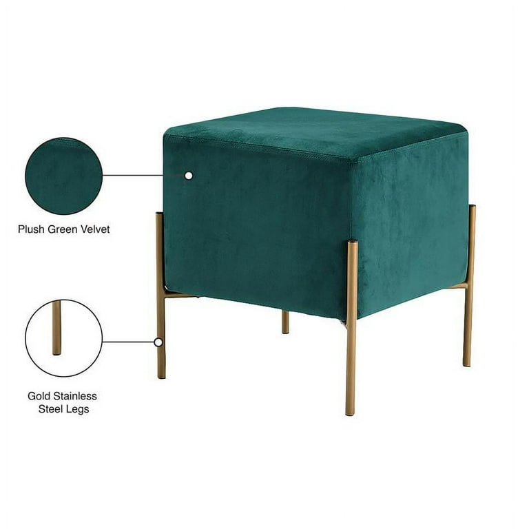 Meridian Furniture Isla Velvet Ottoman | Stool Meridian Furniture Isla Velvet Ottoman | Stool