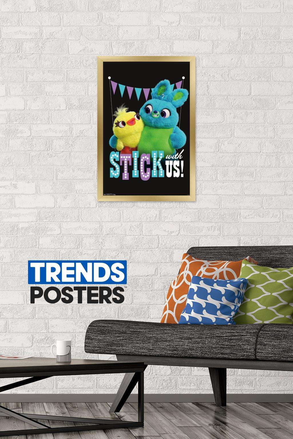 Disney Pixar Toy Story 4 - Stick With Us Wall Poster, 14.725" x 22.375", Framed