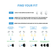 Comply Foam Earbud Tips Replacement for AirPods Pro, Black, 3 Pair Pack