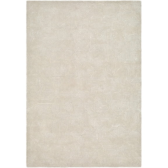 BoutiqueRugs Hawa Contemporary Area Rug - Light Gray, Cream - 2' x 3'