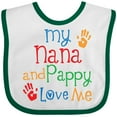 thumbnail image 3 of Inktastic Nana and Pappy Love Me Boys or Girls Baby Bib, 3 of 4