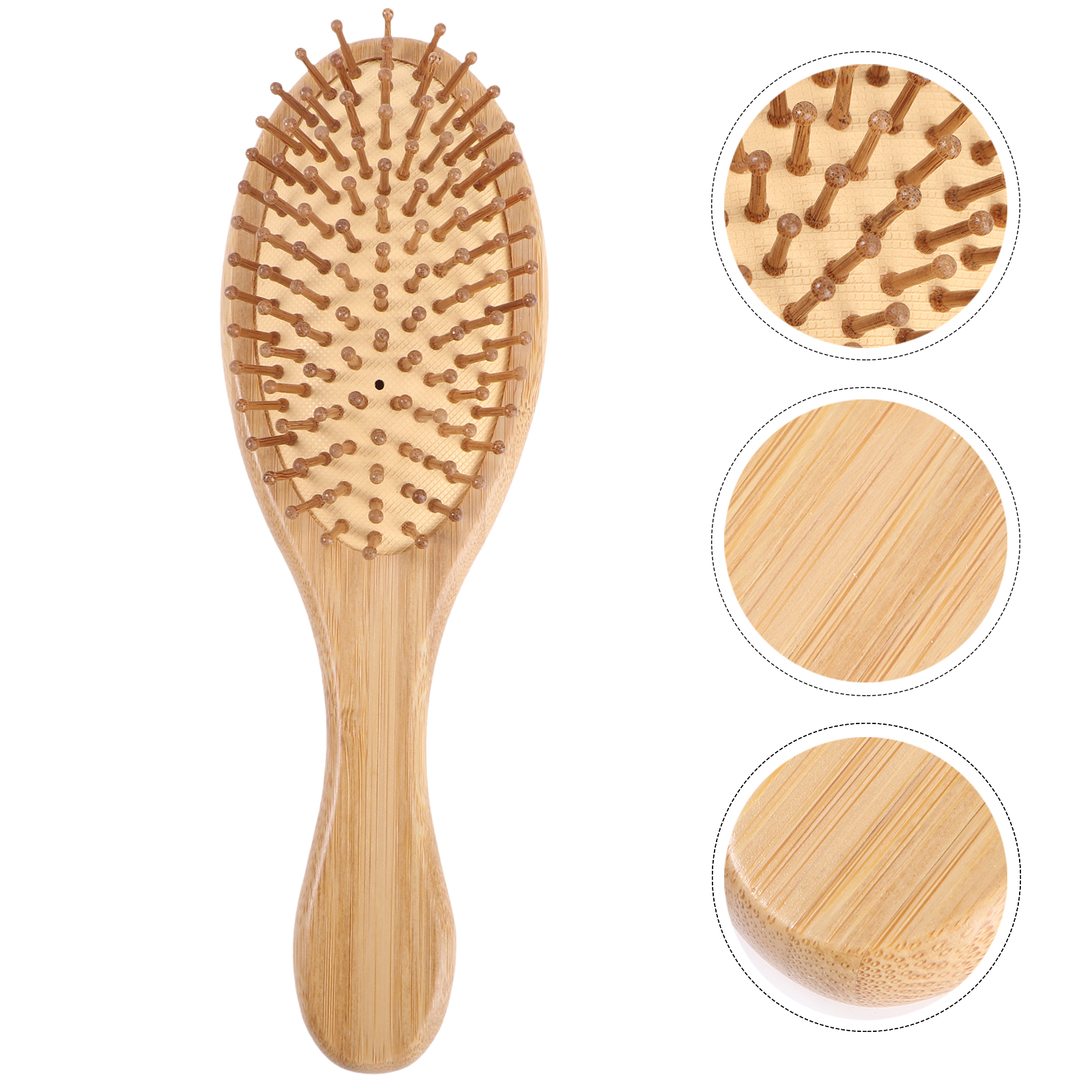 NUOLUX Brush Hair Combpaddle Wooden Detanglingwood Hairbrush Head Curly Detangler Bristles Hairdressing Bristlebrushes Frizz