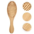 thumbnail image 2 of NUOLUX Brush Hair Combpaddle Wooden Detanglingwood Hairbrush Head Curly Detangler Bristles Hairdressing Bristlebrushes Frizz, 2 of 6