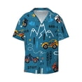 thumbnail image 5 of PAYOHTO Kids Colorful Toy Racing Cars Mens Hawaiian Casual Short-sleeved Shirt Tropical Summer Beach Button Down Shirts, 5 of 7