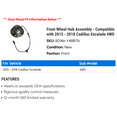thumbnail image 2 of Front Wheel Hub Assembly - Compatible with 2015 - 2018 Cadillac Escalade 4WD 2016 2017, 2 of 2