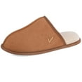 thumbnail image 2 of Vansarto Mens Comfy Suede Scuff Slippers Sherpa Lining Memory Foam Slip On House Shoes Non Skid Outsole, 2 of 5