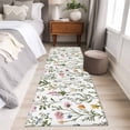 thumbnail image 4 of Runner Rugs 2x6 Ft, Spring Summer Floral Non Slip Area Rugs for Kitchen Bedroom Entryway, Farmhouse Botanical Butterflies Washable Carpet Runner Rug Floor Mats for Bedroom Home Decor, 4 of 9